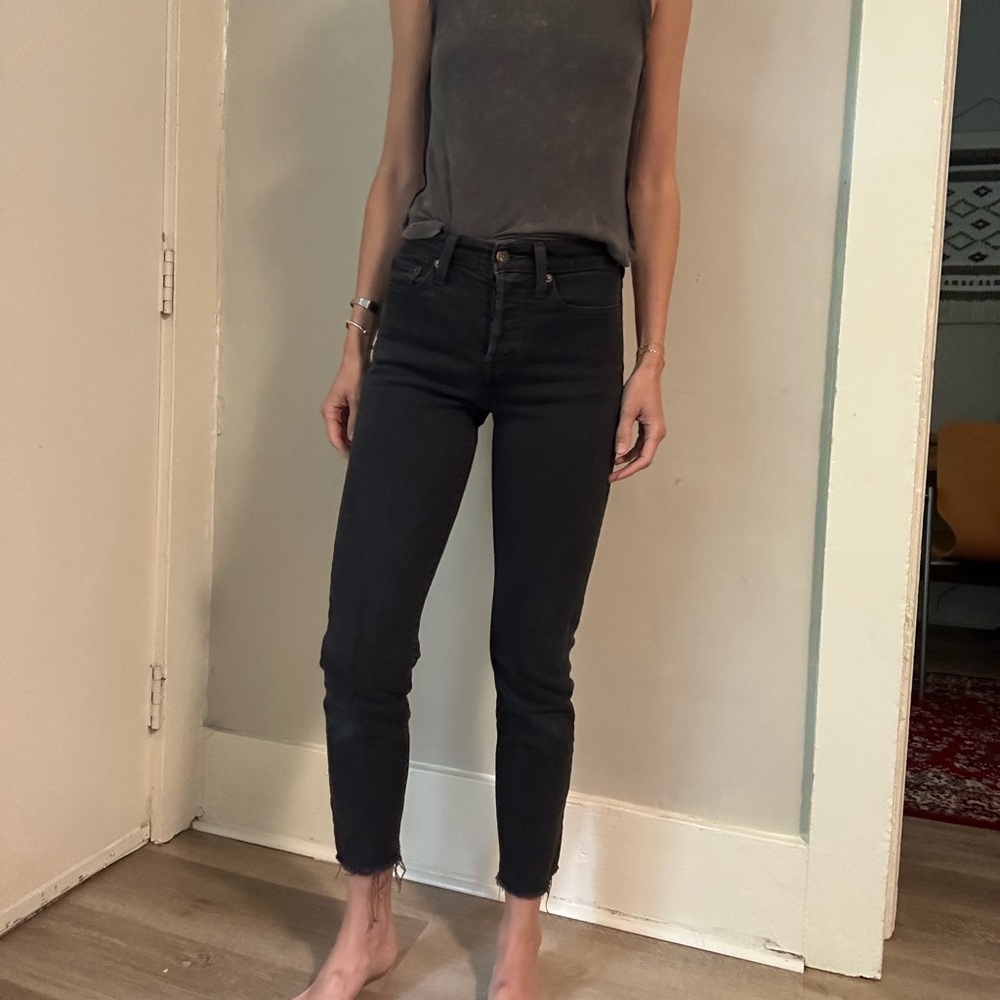 Rare Black Levi’s 501 Raw Edge